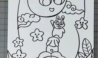 中秋节的画画大全图片