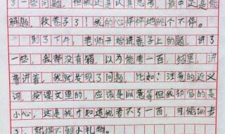 考试没试过被罚室处罚作文